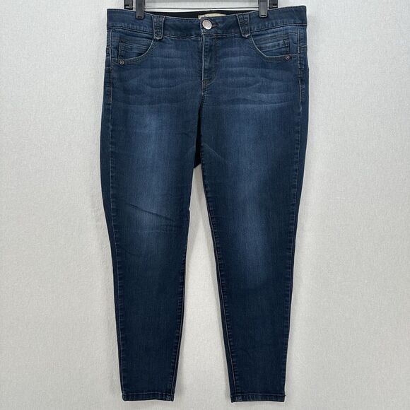 Democracy Jeans Womens 16W Skinny Ab Solution Blue Stretch Denim Tummy Control - Picture 1 of 13
